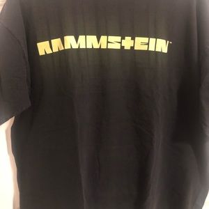 Blue Grape Glow in the dark vintage 1998 Rammstein T shirt in black